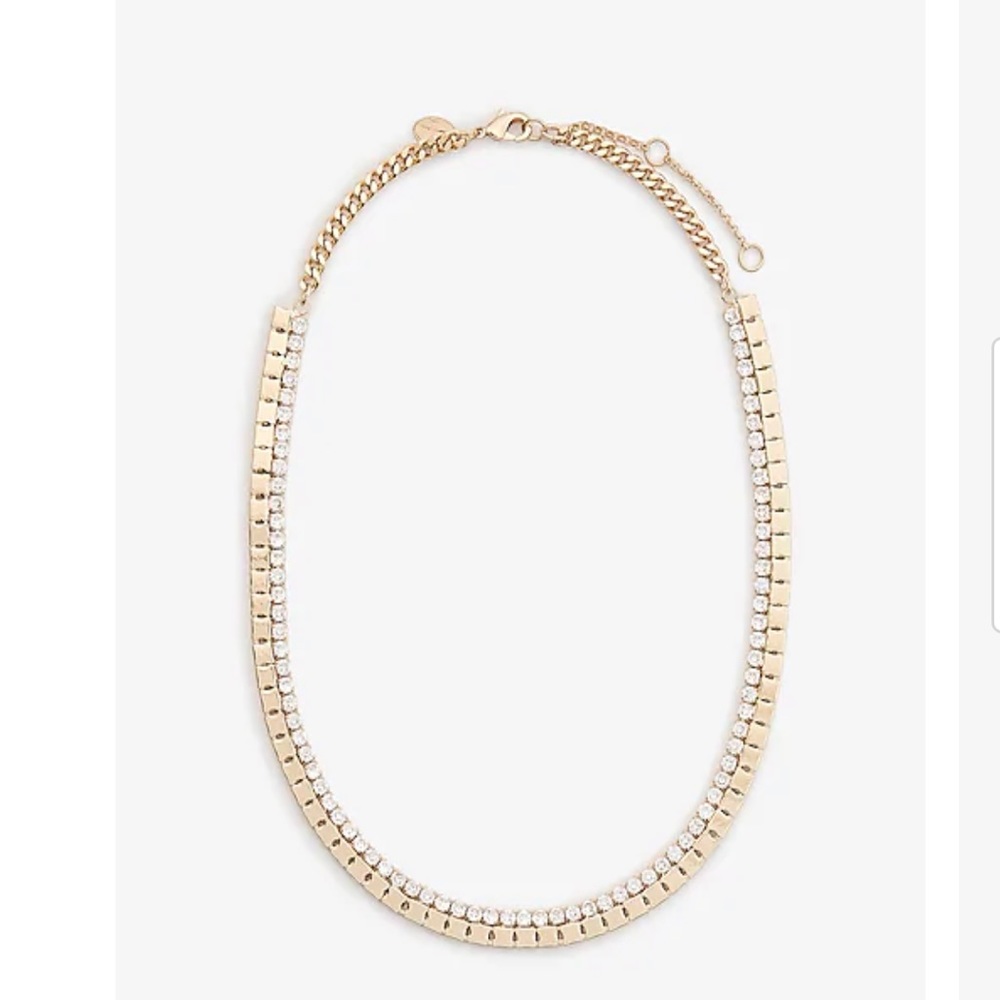EXPRESS Rhinestone Chain Necklace